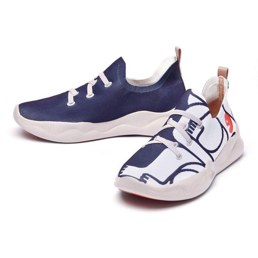 UIN Men's Sneakers Lightweight Walking Comfy Shoes (Wait and See Mijas)